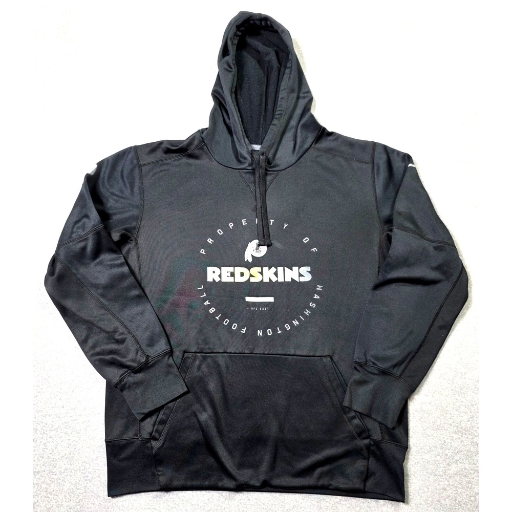 Vtg Nike Washington Redskins Hoodie Mens M Black Property Of NFL Football Fleece